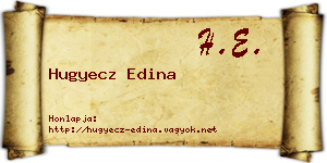 Hugyecz Edina névjegykártya